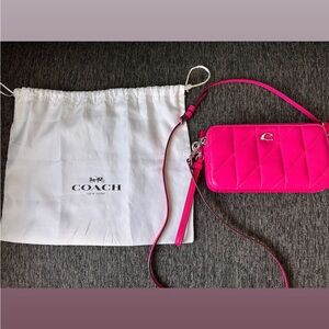 New- Coach Vibrant Pink Crossbody Bag